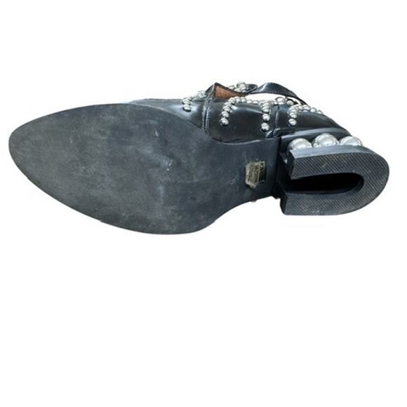 "JEFFREY CAMPBELL"Rylance-MB Women,s Black Silver Studded Leather Booties,Sz 9 - Picture 10 of 15